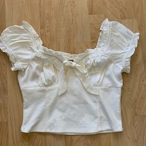 Girly white crop top